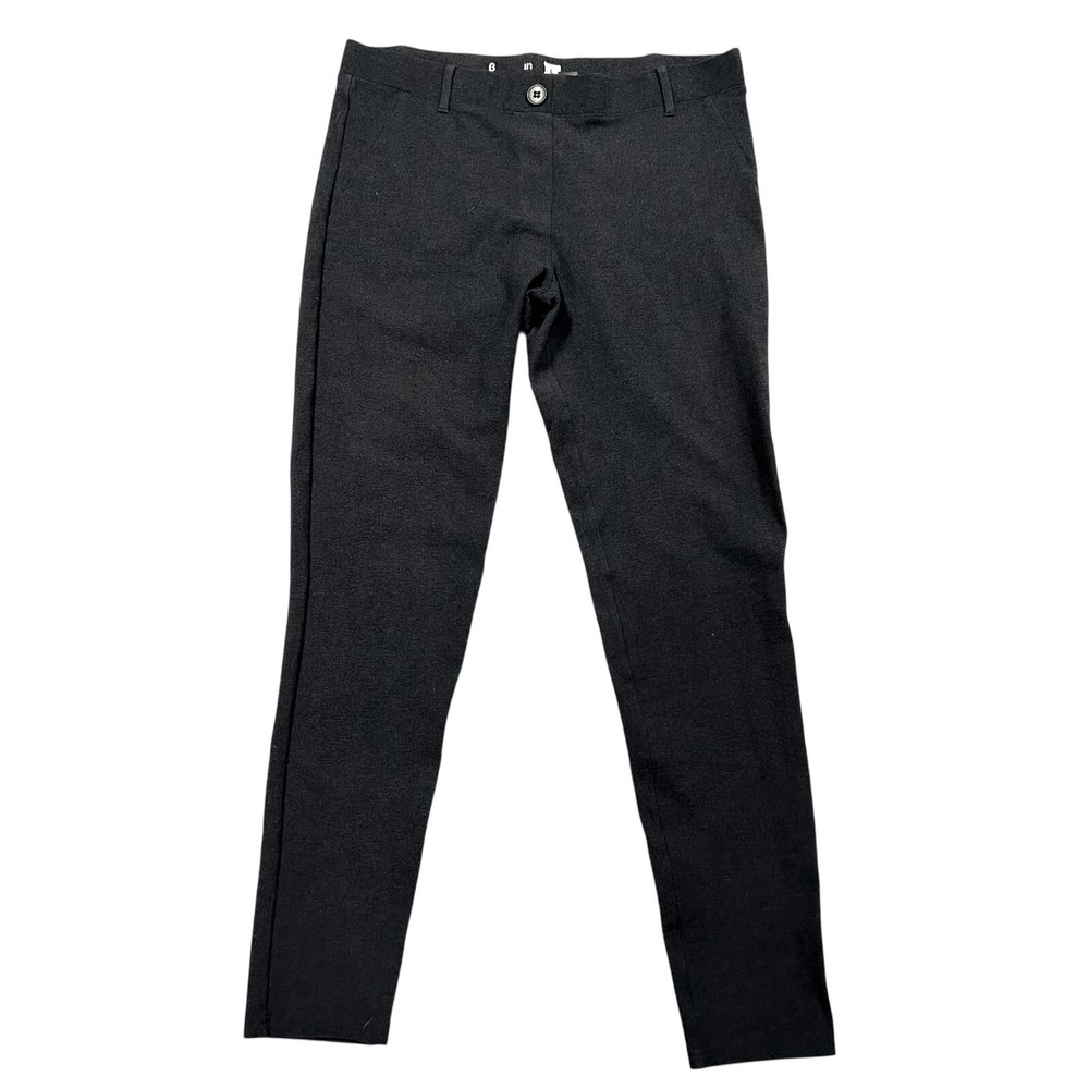 Betabrand Pants Women's Large Gray Ponte Dress Pants Stretch Knit Comfy Work 1